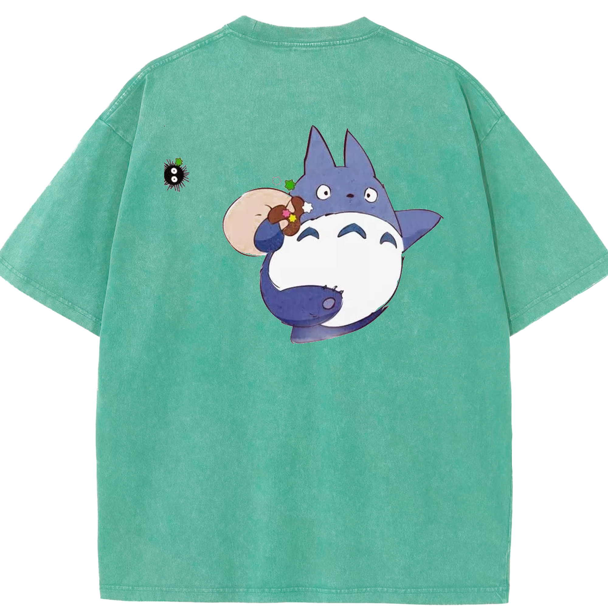 （画像用） となりのトトロ 草壁メイ 草壁サツキ My Neighbor Totoro Satsuki Kusakabe Mei Kusakabe 綿100% ヴィンテージ風 半袖Tシャツ（背面プリント）